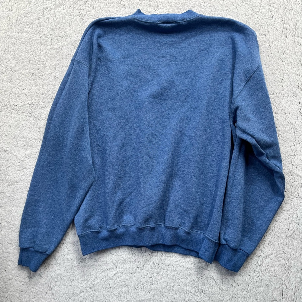 Vintage Tultex Disney Winnie the Pooh Blue Crew Neck Sweatshirt Size M - Picture 9 of 10